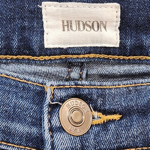 Hudson Women's Frayed Hem Skinny Jeans - 26 - Picture 3 of 6